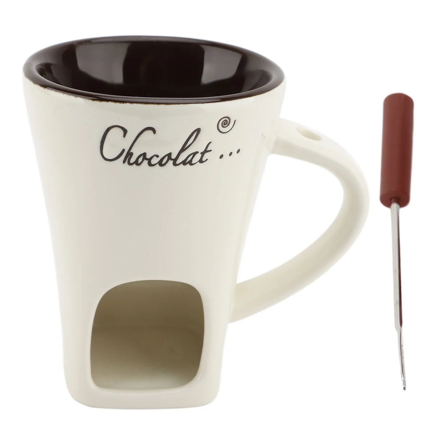 Taza Fondue de Chocolate con Vela – Derretidor de Cerámica, Perfecta para Regalar