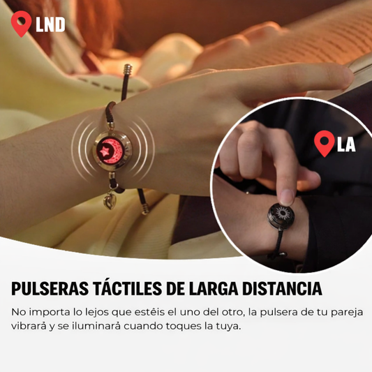 Pulseras de Amor a Distancia para Parejas – Con Luz y Vibración al Tacto