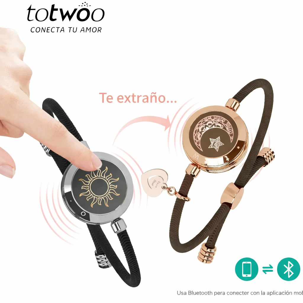 Pulseras de Amor a Distancia para Parejas – Con Luz y Vibración al Tacto