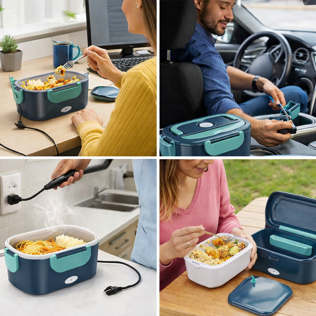 Lunch Box Eléctrica 1,5 L – Calienta tu comida sin microondas
