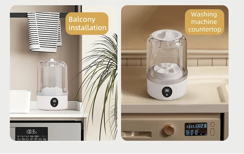Mini Lavadora Portátil Eléctrica para Ropa Interior y Calcetines – Recargable USB