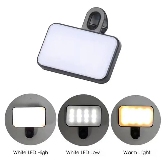 Luz LED Recargable para Videollamadas y Selfies – Móvil y Ordenador
